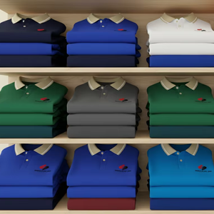 Camiseta Polo Informal para Hombre, Venta al por Mayor, Nuevo Diseño, Color Sólido, Transpirable, Mezcla de Algodón, Manga Corta, Logotipo Personalizado - Product Image 2