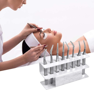 Professional High Quality Customizable Stainless Steel Eyebrow Tweezers 3D Volume Extension Grafting <b>Makeup</b> <b>Tools</b> Handmade - Product Image 5