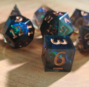 Set de dés en résine polyédriques en boîte vitrine pour le merchandising, pour jeux de rôle de table (Dungeons and Dragons), approvisionnement en gros - Product Image 4