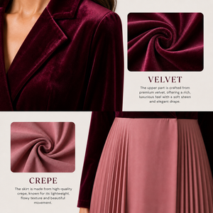 Robe Abaya plissée en velours de luxe pour femmes, tenue islamique modeste maxi |   Style Dubaï, Exportation OEM Inde, Vêtements Premium Tendance 2026 - Product Image 5