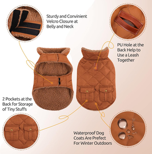 Simple Classic Vintage Cute Designer Apparel <b>Dogs</b> Winter Coats Reinforced Stitched Sleeveless <b>Button</b> Closure Winter Jackets - Product Image 6