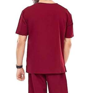 Tenues médicales pour hommes en polyester, col en V, haute qualité, taille personnalisée, ensembles de blouses d'hôpital pour hommes - Product Image 5