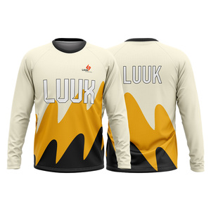 Chemise de loisirs pour homme à manches longues et col rond, personnalisée, imprimée par sublimation, séchage rapide, avec motif de lettres audacieuses, maillots de compression LUUk - Product Image 4