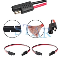 2 cara Trailer Plug, 2Pin Trailer Wiring Harness, 12 "12Gauge 12V 2 Pin cepat terputus kawat Harness SAE kabel konektor