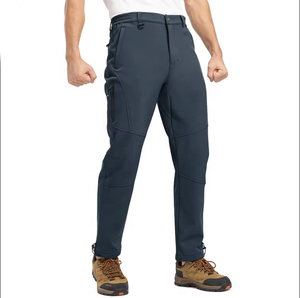 Men Outdoor <b>Cargo</b> Trousers Mid Waist XL Lightweight Quick Dry <b>Waterproof</b> Breathable Tactical Trekking <b>Pants</b> Softshell - Product Image 2