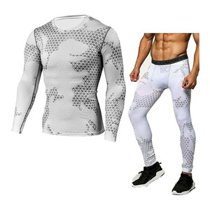 Custom <b>Men's</b> Long Sleeve <b>Compression</b> <b>Shirt</b> Quick Dry Anti-Bacterial Rash Guard Gym Running Fitness Sportswear OEM Digital Print - Product Image 3