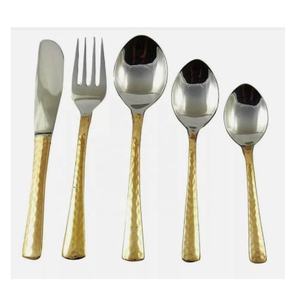 Ensemble de couverts traditionnels en argent et acier inoxydable, fabriqués à la main, avec manche martelé, poli miroir, fourchette, couteau, cuillère, ustensiles de cuisine - Product Image 6