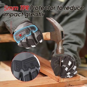 Guantes de Trabajo con Logotipo Personalizado al por Mayor, Nivel de Corte 5, Resistentes a Impactos, Transpirables, de Cuero, Protección General para Hombres - Product Image 3