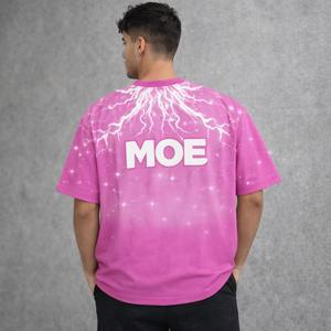 Camisetas de hombre a la moda al por mayor, color rosa con pedrería, transpirables, brillantes, extragrandes, con logotipo personalizado, fabricante OEM, EE. UU. - Product Image 3
