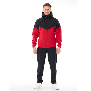 Ensemble de survêtement unisexe personnalisé pour homme, hiver, à capuche, uni, deux pièces, décontracté, grande taille, 100% coton, jogging, fitness - Product Image 2