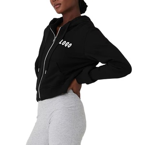 Sudadera Corta con Capucha para Mujer, Personalizable con Logotipo, de Algodón y Felpa, Estilo Casual y Urbano - Product Image 4