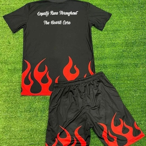 ชุดเสื้อยืดและกางเกงขาสั้นผู้ชายสำหรับฤดูร้อน ผ้าถักพิมพ์ลายแบบระบายอากาศได้ดี พรีเมียม ทนความร้อน ตัดเย็บไร้รอยต่อ สไตล์ดิสเทรส - Product Image 5