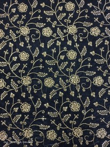 Tela de terciopelo bordada para Abaya, Kaftan, ropa modesta, diseño del Golfo y Emiratos Árabes Unidos, material textil de calidad de exportación para la industria de la moda. - Product Image 6