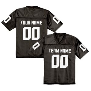 Maillot de football américain noir personnalisé, col en V, uniforme d'équipe, OEM, marque privée, nom et numéro personnalisés, sublimation, vente en gros - Product Image 2
