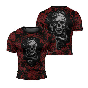 Rashguard conçu pour l'entraînement sans kimono, avec une coupe compressive flexible et des motifs sublimés, kimono de jiu-jitsu. - Product Image 6