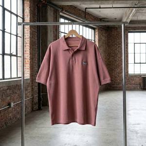 T-shirt streetwear homme personnalisé avec logo OEM, coupe décontractée à épaules tombantes, imprimé tricoté rose poudré, 100 % coton vierge - Product Image 6