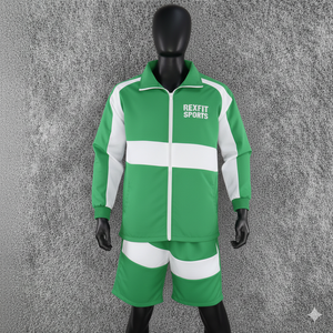 Ensemble coupe-vent sportif pour homme Rexfit Sports, respirant, en nylon, veste et short réfléchissants pour la course à pied - Product Image 5