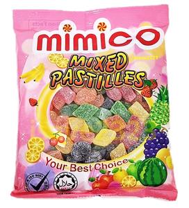 Caramelos de Goma Multicolores con Sabor a Frutas, Bajos en Azúcar, HALAL Premium - Marca MIMICO 50g X 80 Paquetes, 12 Meses de Duración, Envío Rápido - Product Image 1