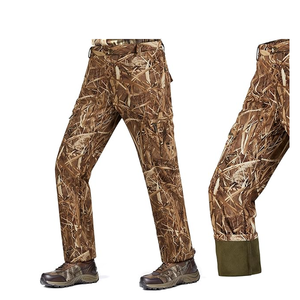 Men's Camouflage Hunting Pants Waterproof Soft <b>Shell</b> Polyester Outdoor Wear Autumn Season - Product Image 1