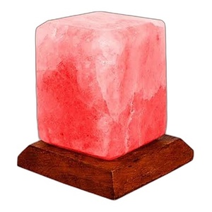 High Density Himalayan Pink Salt <b>Lamp</b> Geometric Cube Design Air Purifier Table Light - Product Image 1