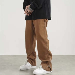 Nuevos Pantalones de Poliéster para Hombre, de Cintura Elástica, Corte Recto, Color Sólido, Talla Grande, Transpirables, Casuales de Playa, para Otoño - Product Image 6