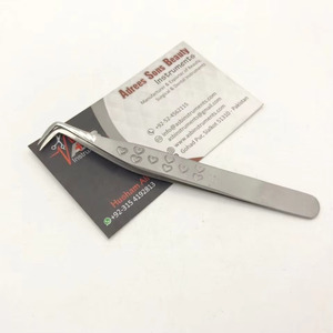 แหนบต่อขนตาแบบมืออาชีพ 90 องศา ด้ามจับรูปหัวใจ พร้อมโลโก้สั่งทำพิเศษ สำหรับต่อขนตาแบบวอลุ่ม - Product Image 1