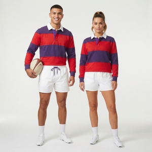 Camiseta de Rugby Transpirable, Material de Poliéster/Algodón, Logotipo y Colores Personalizados, Corte Regular/Relajado - Product Image 1