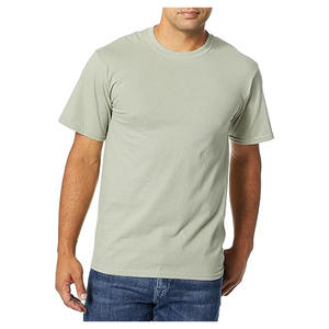 Camiseta de Hombre, Corte Regular, 100% Algodón, Estilo Urbano, Lisa, Cuello Redondo, Verano, Moda, Teñido Liso, Peso Pesado 200g, Manga Corta - Product Image 4
