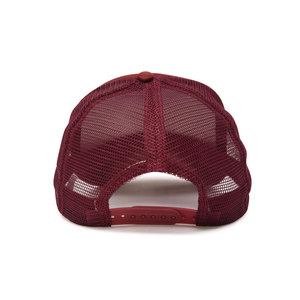 Casquette de camionneur rouge réglable avec fermeture à pression, panneaux en maille respirante, casquette décontractée pour adultes unisexe, à porter au printemps et en été, élégante pour hommes - Product Image 5