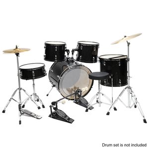 Pedale Professionale Doppio per Grancassa con Martello in Feltro di Lana, Pelle Nera per Batteria, Materiale in Ferro e Alluminio, Pedale Musicale per Kit Batteria, Unità Singola - Product Image 2