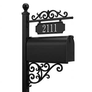 Buzón de Pared de Hierro Forjado de Lujo Moderno, Resistente al Agua y al Óxido, para Exteriores, Personalizable para Villas, con Diseño Flexible - Product Image 1