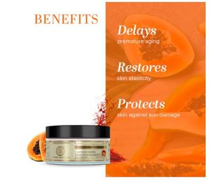 Crème anti-rides à base de safran et de papaye naturelle Khadi, 50g | Prévient le vieillissement prématuré | Propriétés éclaircissantes pour la peau - Product Image 2
