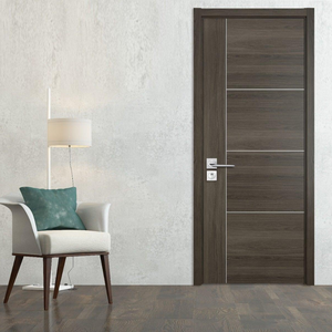 Porte en bois moulé WPC moderne, personnalisée, imperméable, avec surface finie en composite polymère pour salle de bain - Product Image 5