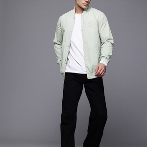 Custom <b>men</b> bomber <b>jacket</b> quilted puffer varsity windproof streetwear fishing winter breathable lightweight <b>men</b> fashion satin OEM - Product Image 4