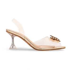 Sandales à talon dorées FN5862 Design élégant et fantaisie - Product Image 3