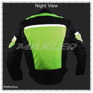 Men's Summer Stand Protective <b>Racing</b> <b>Jacket</b> Breathable Reflective Mesh Motorbike Clothing Zipper Front Rabbit for Motorcycles - Product Image 4