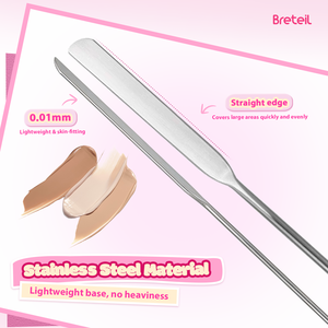 Nouvelle palette de maquillage professionnelle en acier inoxydable pour fards à paupières et fond de teint liquide, spatule de fond de teint, outil de maquillage en gros - Product Image 5