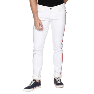 Jeans Rectos de Cintura Media para Hombre, Hechos a Medida, 100% Algodón Denim, Transpirables, Impermeables, Ecológicos, Corte Regular, Estilo Urbano - Product Image 1