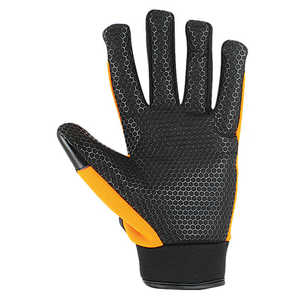 Gants de travail anti-choc en PU, antidérapants, texture micro-diamantée en relief, poignet élastique, orange et noir, gants de sécurité - Product Image 5
