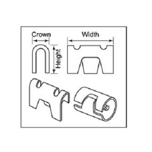 Clip de fixation pour siège de voiture en acier CL-73 APLUS Couronne de 6.4mm Hauteur 12.7mm Finition zinguée pour M-45 et M-45C - Product Image 3