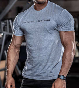 Chemises de sport pour hommes, respirantes, en tissu doux, pour l'entraînement, la course à pied et le fitness cardio - Product Image 1