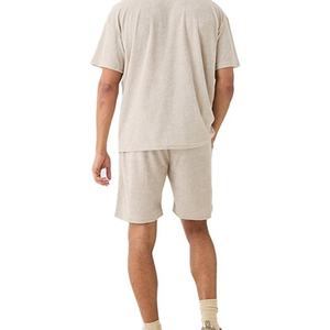 Ensembles d'été pour hommes : Chemise et short en tissu éponge, tenue deux pièces à séchage rapide, personnalisable, vente en gros, mode décontractée - Product Image 6