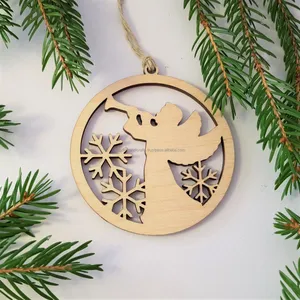 Conception de scène de nativité en bois Noël suspendu ensemble de décoration de Noël en bois décoration ensemble de décoration de Noël en bois cadeau - Product Image 3