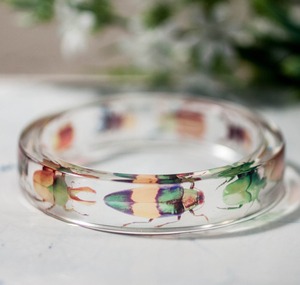 Bracelet en résine fait main avec des insectes réels, bracelet transparent tendance, design exquis, cadeau promotionnel original - Product Image 4