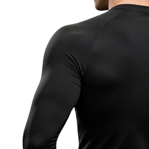 Mens Casual Knitted Long Sleeve Compression Athletic Sports Base Layer Crew Neck Geometric Print Training Running Gym Fitness - Product Image 4