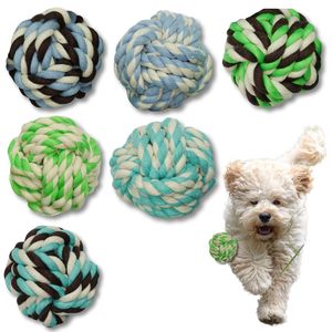 Jouets à mâcher en corde et balle pour chien en coton et caoutchouc, écologiques et durables, pour usage intérieur, amusants, interactifs, anti-ennui et pour la dentition - Vente en gros - Product Image 1