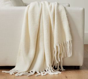 Manta Tejida de Lujo Hecha a Mano, Ecológica, de Acrílico y Poliéster, Ideal para Descansar y Relajarse, en Oferta - Product Image 5