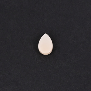 Opale blanche naturelle, pierre précieuse en vrac, 0,8 carat, poire 8x5 mm, cabochon à dos plat pour la fabrication de bijoux |   1 pièce - Product Image 4