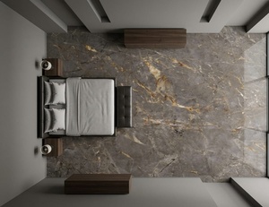 Azulejos de Porcelana con Acabado Brillante en Negro y Dorado, Textura de Piedra Moderna, para Paredes y Pisos de Cocina, Encimeras y Baños, 1200x2400 - Product Image 5