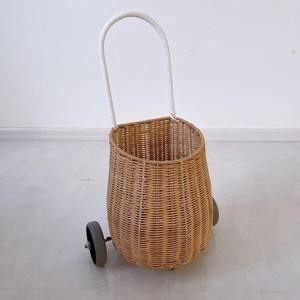 กระเป๋าหวายรถเข็นตะกร้ารถเข็นรถเข็นเด็กทำด้วยมือ - Product Image 6